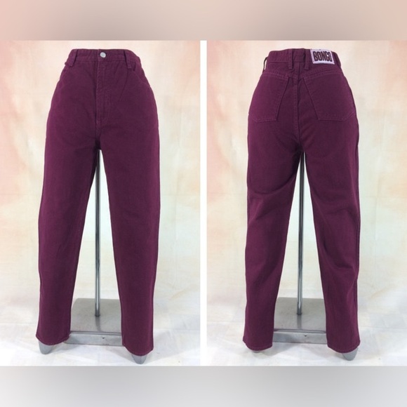 Bongo By Gene Montesano High Waist Burgundy
Denim Sz 5 - Picture 2 of 10